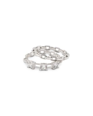 Kendra Scott Lexi Cubic Zirconia Link Stack Rings, Set of 2