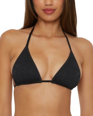 Color Play Crochet Triangle Top &amp; Color Play Crochet Tie Side Bottom