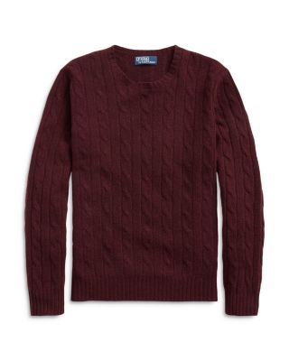 Cashmere Cable Knit Crewneck Sweater