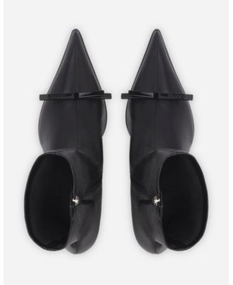  Women&#39;s Bow Ankle Boots In Leather