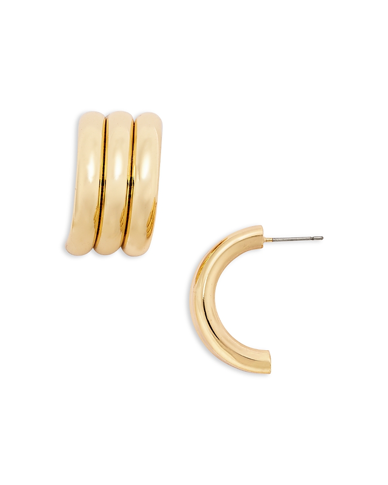 Shop Aqua Triple Row Shield Drop Earrings In 14k Gold Plated - Exclusive