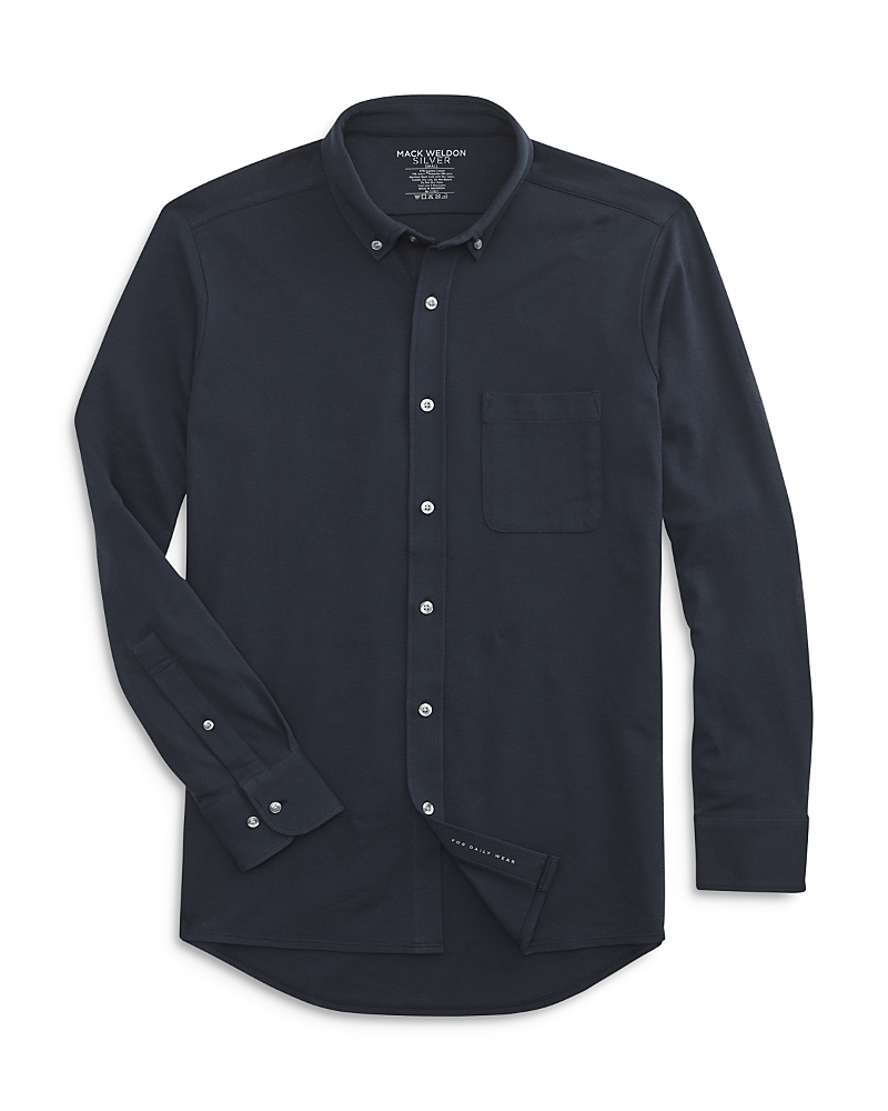 Mack Weldon Silver Supima Cotton Blend Button Down Shirt