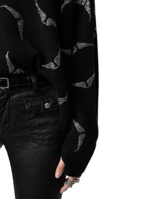Cashmere Diamante Wings Sweater