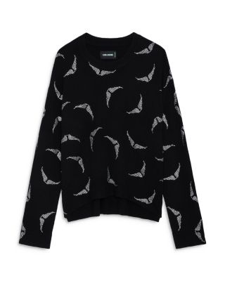 Cashmere Diamante Wings Sweater