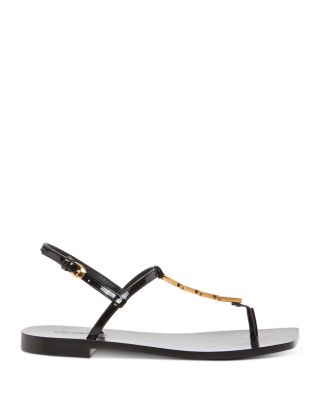 Women&#39;s Leather T Strap Sandals