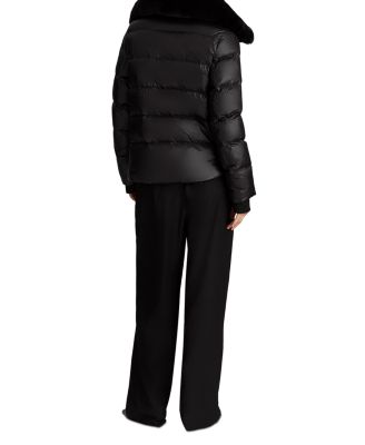 Vera Shearling Trim Down Coat 