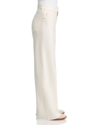 Hepburn High Rise Wide Leg Jeans in Eggshell