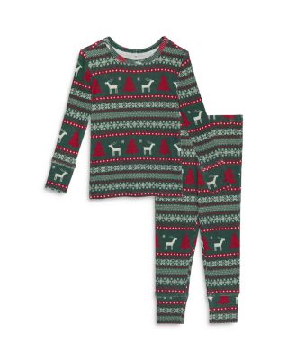 Posh Peanut - Unisex Holiday Fair Isle Classic Pajama Set - Baby