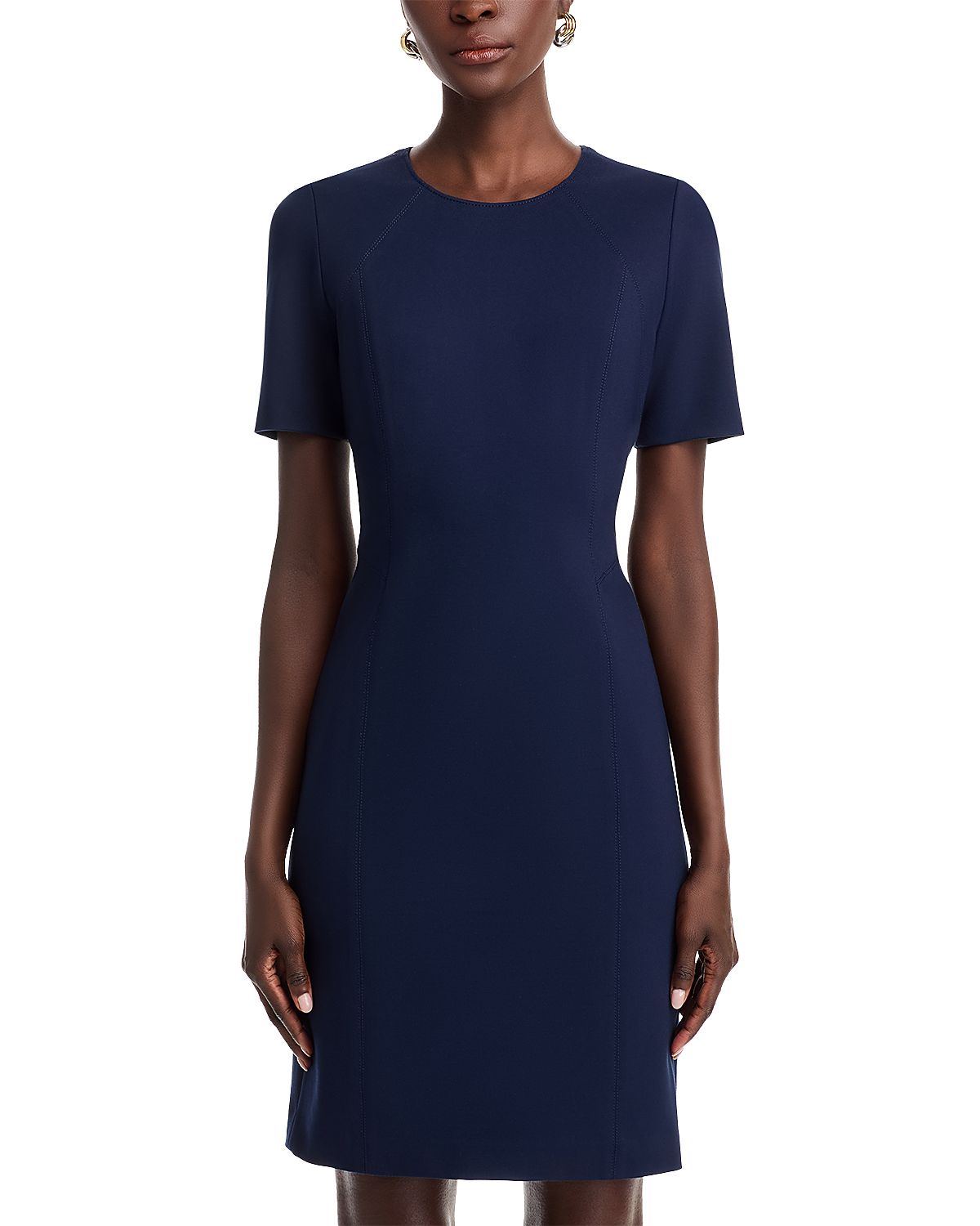T Tahari Judianne Short Sleeve Fitted Sheath Dress - Exclusive