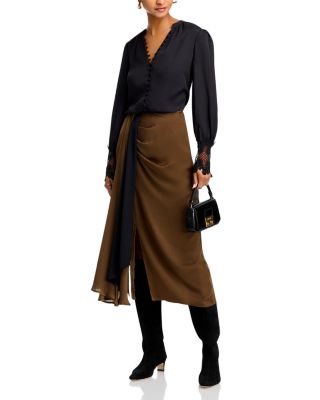 Ava Lace Cuff Blouse