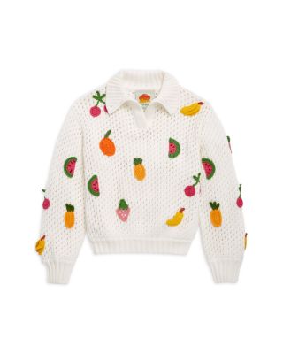 FARM Rio - Girls' Crochet Fruit Sweater - Little Kid, Big Kid