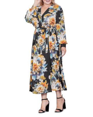 Plus Size Wrap Maxi Dress