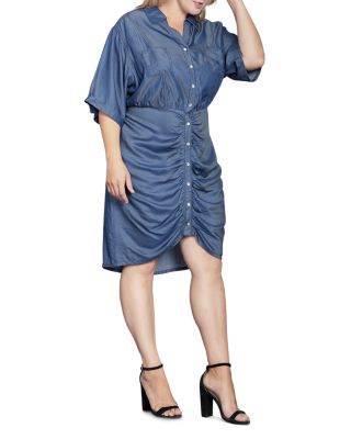 Plus Size Denim Shirt Dress