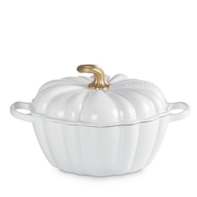 Enameled Cast Iron Figural Pumpkin Cocotte