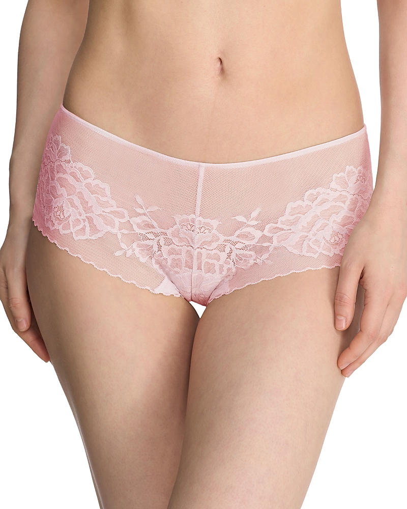 Natori Flora Lace Hipster Briefs In Perfect Pink