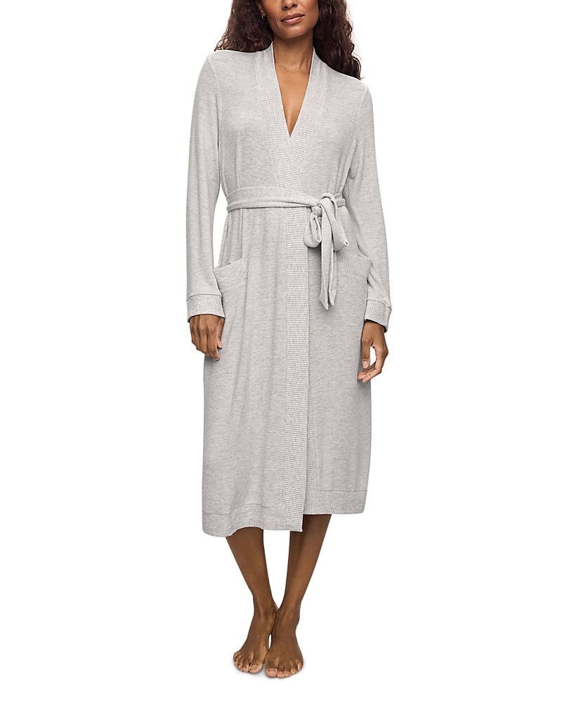 Eberjey Cozy Time Robe In Light Heather Grey