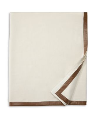 Dolomiti Cashmere & Leather Throw Blanket, 55" x 71"