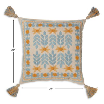 Stockholm Nights Embroidered Decorative Pillow, 20&amp;quot; x 20&amp;quot;