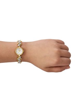 Monroe Gold Tone Stainless Steel Bracelet Watch, 20mm