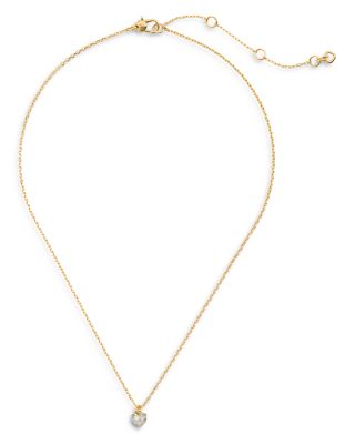 kate spade new york - Stone Heart Mini Pendant Necklace in Gold Tone, 16"-19"