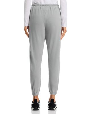 Cotton Logo Sweatpants in Silver Cloud