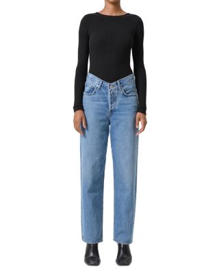 AGOLDE V-Waist High Rise Baggy Jeans in Fairway | Bloomingdale's
