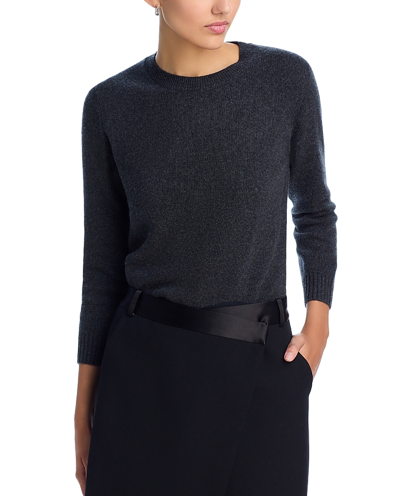 Theory High Crewneck Sweater In Charcoal