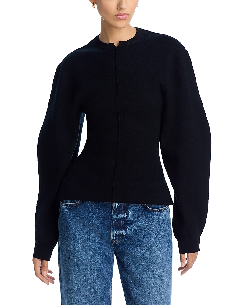 Shop Proenza Schouler White Label Carolina Sweater In Black
