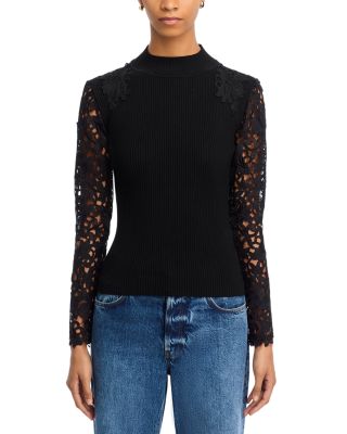 Marcelena Lace Sleeve Sweater