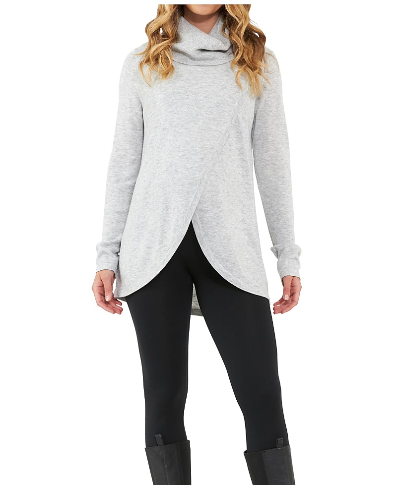 RIPE MATERNITY COWL NECK NURSING KNIT TOP