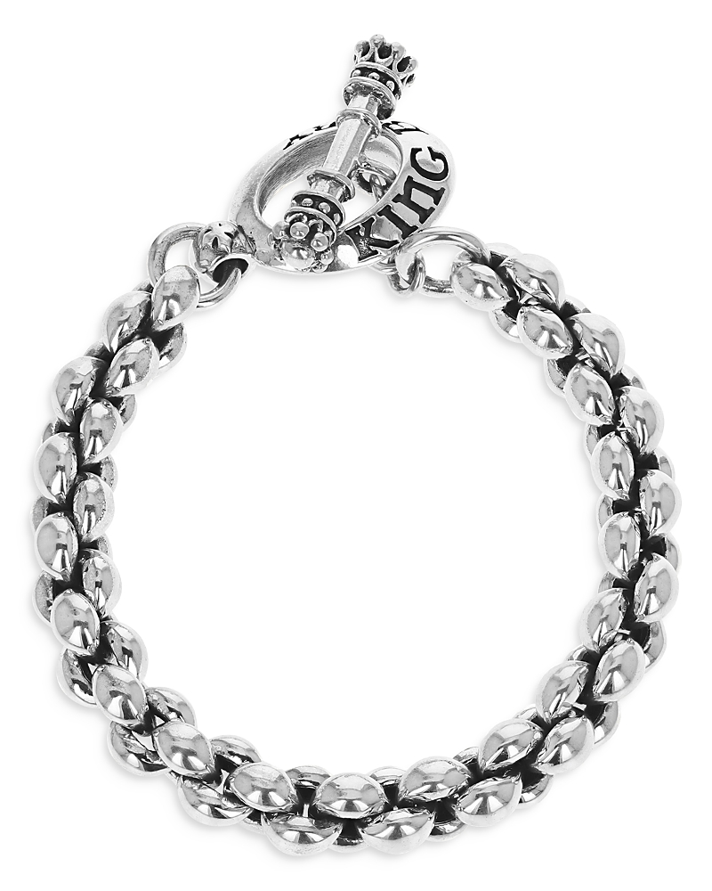 King Baby Studio Large Infinity Link Bracelet In Silver