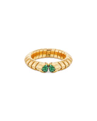 Marina B - Trisolina 18K Yellow Gold Emerald Pav&eacute; Ring