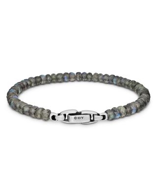 Spiritual Beads Faceted Bracelet in Sterling Silver with Labradorite, 5mm