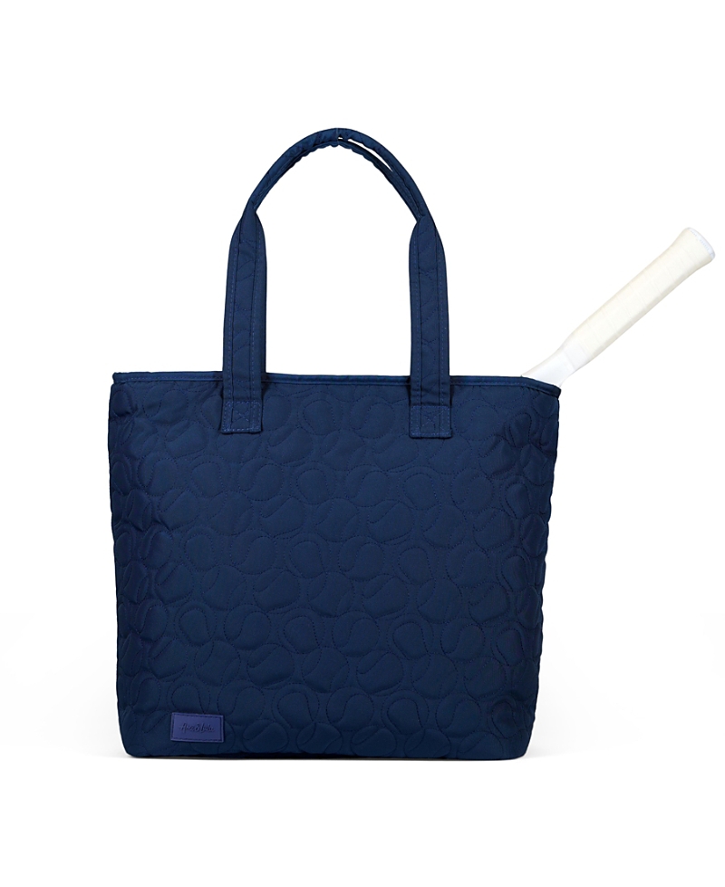 Ame & Lulu Tennis Court Carryall In Navy Quilted Tennis Balls