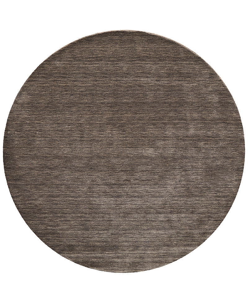 Feizy Luna 8049f Round Area Rug, 8' X 8' In Charcoal
