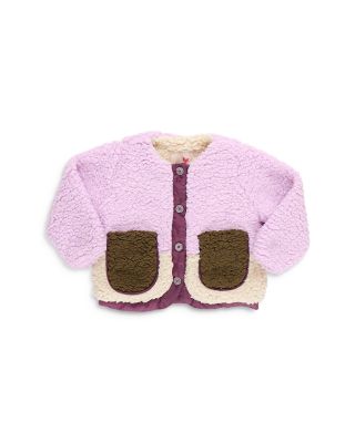 Pink Chicken - Girls' Ruth Color Blocked Faux Sherpa Jacket - Baby