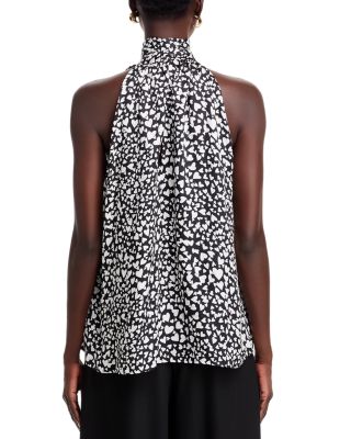 Printed Tie Neck Top