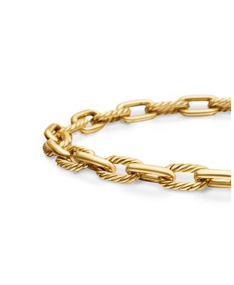 Men's DY Madison&reg; Chain Bracelet in 18K Yellow Gold, 6mm