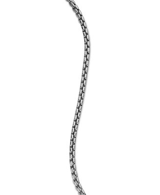 Men's Box Chain Bracelet in Sterling Silver, 2.7mm