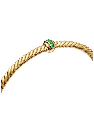 18K Yellow Gold Cable Classics Pav&eacute; Center Station Bracelet