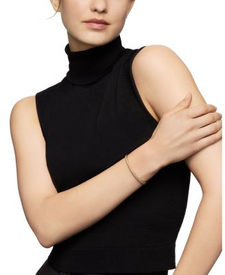 18K Yellow Gold Diamond Pav&eacute; Crossover Bangle Bracelet