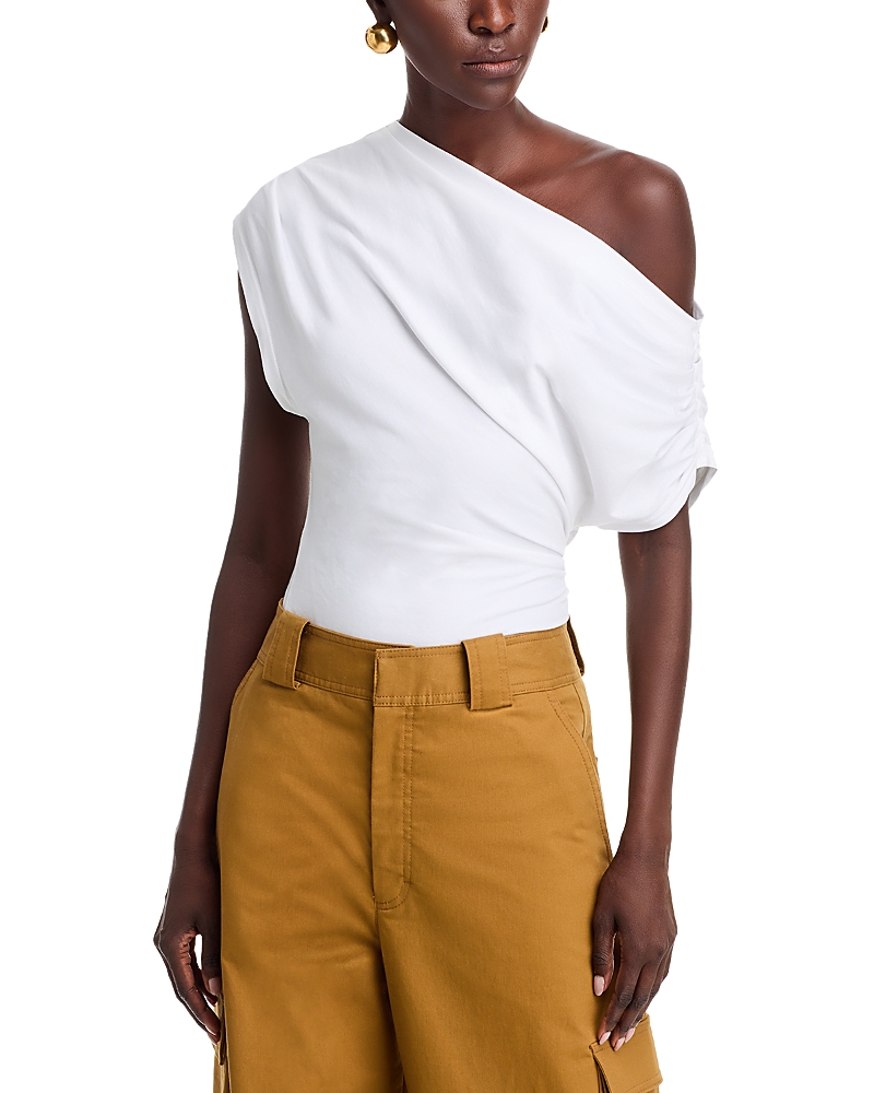 A.l.c A. L.c. Alice Asymmetric Draped Tee In White
