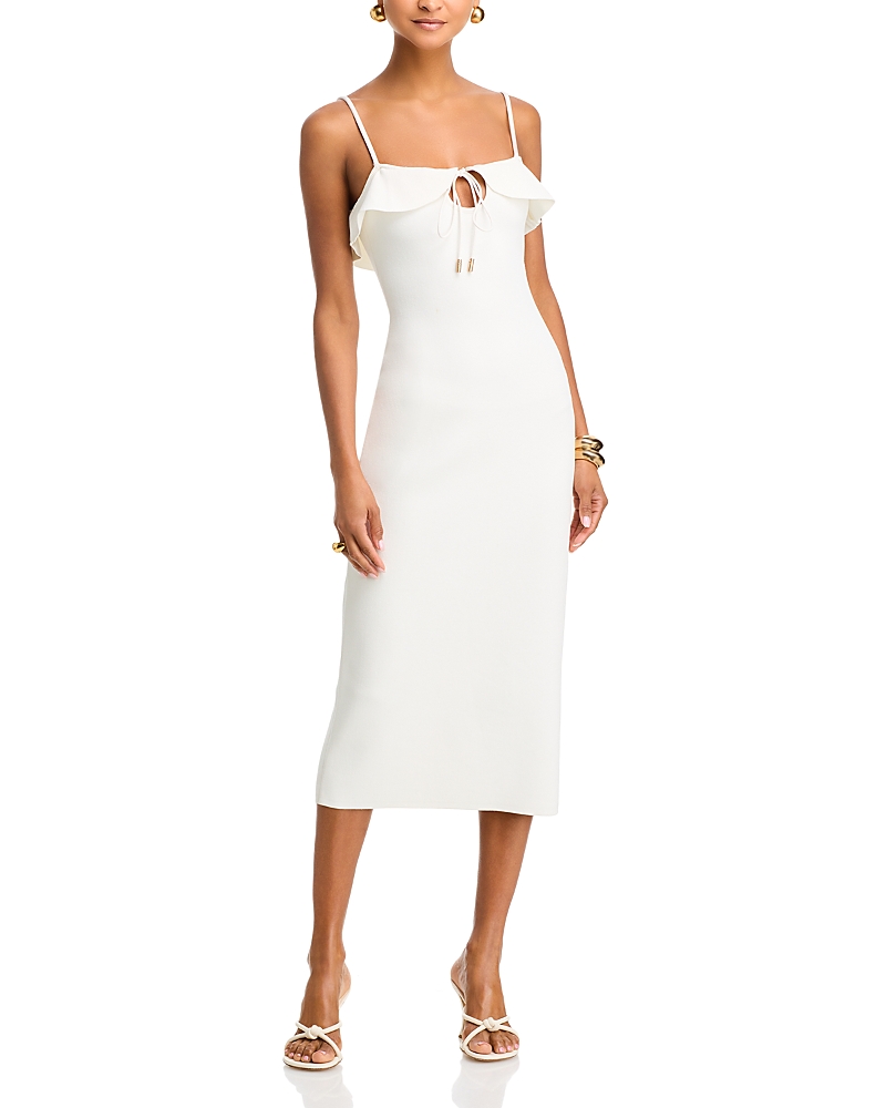 Shop Cult Gaia Ciera Keyhole Knit Dress In Off White