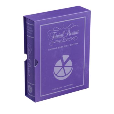 Vintage Bookshelf Assortment 4-Pack: Jenga, Battleship, Checkers &amp; Backgammon, Trivial Pursuit