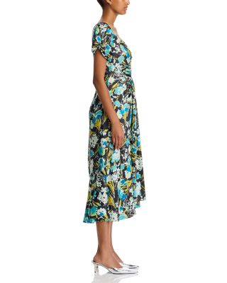 Tossed Floral Walker Dress