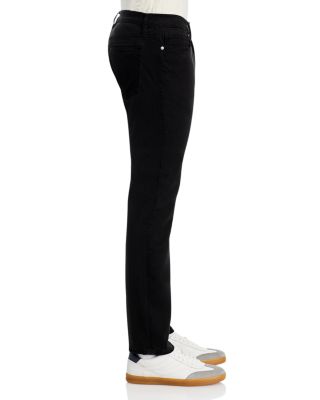 L'Homme Slim Brushed Twill Pants in Noir