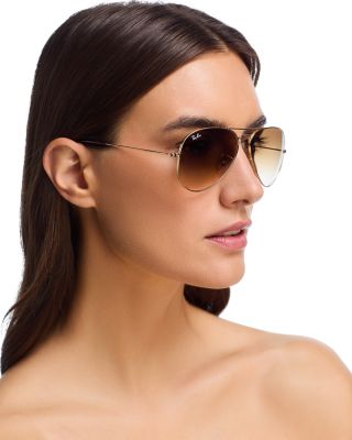  Original Brow-Bar Aviator Sunglasses, 58mm