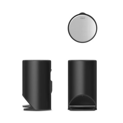 Arc 10 Liter Slimline Pedal Trash Can With Liner Pocket