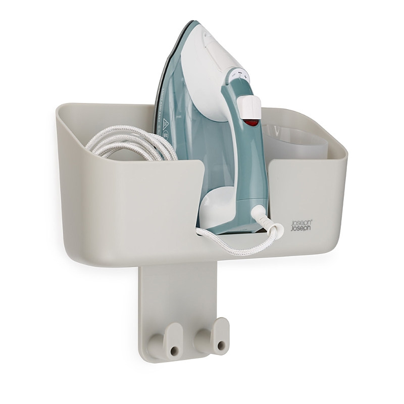 Joseph Joseph Ironhub Wall Mounted Iron Storage Caddy With Ironing Board Hook In White