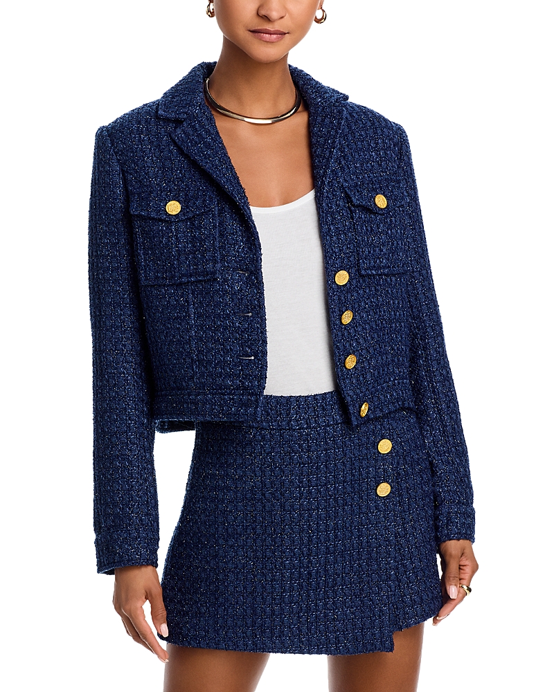Aqua Tweed Collar Jacket - Exclusive